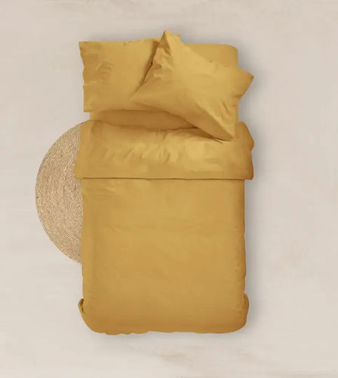 Borea Festbettlaken Einzel mit Gummibettlaken 100x200+25cm Blau