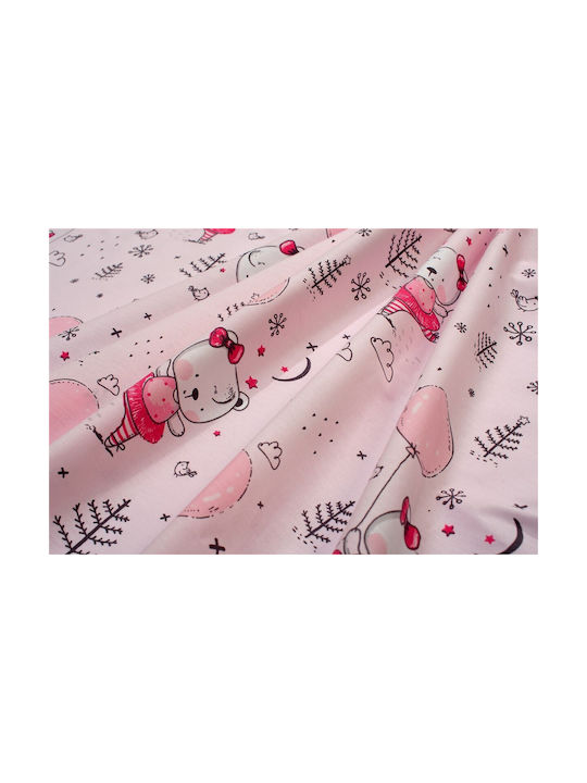 Dimcol με Λάστιχο Ballerina Bear 598 Ροζ 70x140εκ.