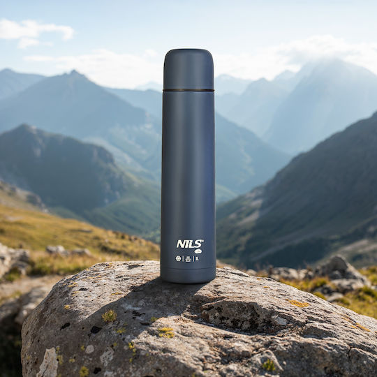 Nils Ποτήρι Θερμός Ανοξείδωτο BPA Free 1lt Blue
