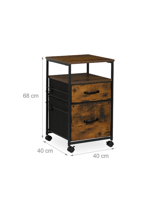 Cabinet De Birou Din Lemn Cu Roți 40x40x40cm