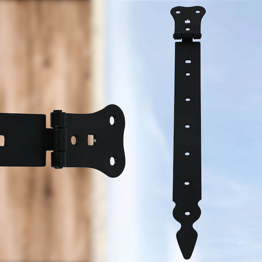 Kotarbau Balcony Hinge Doors Shutters Gates Balcony Steel Black 400 Mm Set 2 Pcs