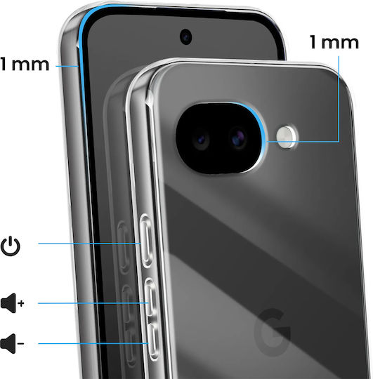 Bigben Handyhülle Google Pixel 10a Stoßfest Weiches Tpu Anti-Gelbstellung Transparent