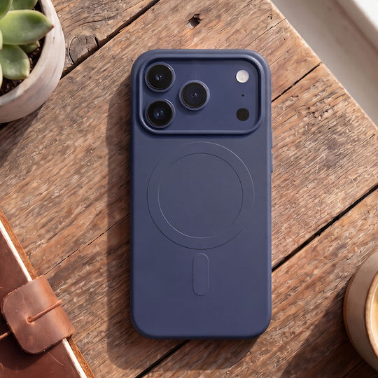 Bigben Калъф Iphone 17 Pro Max Magsafe От Мек Силикон Мека Допирна Повърхност Нощно Синьо