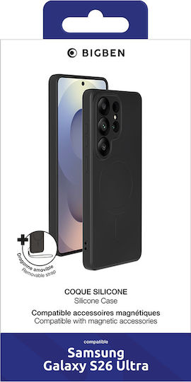 Bigben Handyhülle Galaxy S26 Ultra Aus Weichem Silikon Mit Weichem Touch-Finish Magnetisch Schwarz