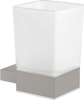 Sanco Monogram 120401-M102 Wall Mounted Glass Beige Cup Holder