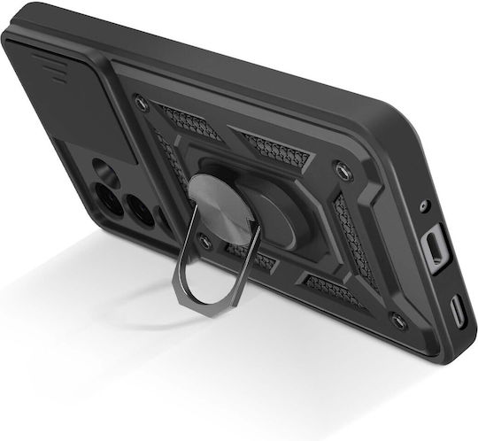 Mayaxess Калъф Samsung Galaxy A17 Удароустойчив Mil-std 810g Пръстен Стойка Черен
