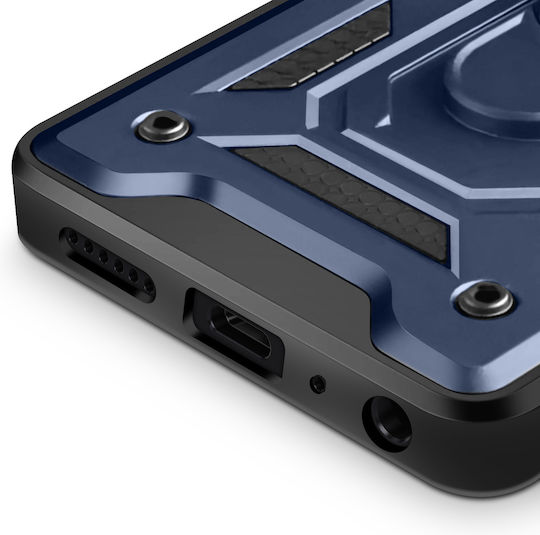 Mayaxess Case Xiaomi Redmi 15c Shockproof Mil-std 810g Camera Cover Ring Stand Night Blue