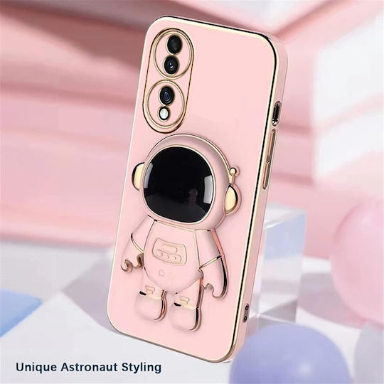 Husă Telefon 2în1 Flippy Compatibil Huawei Mate 50 Pro Husă Tpu Inclusă Stand Tip Astronaut Protecție Cameră Roz