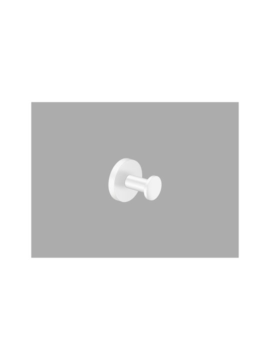 Sanco Gaea Single Bathroom Hook With Screws Silver