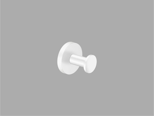 Sanco Gaea Single Bathroom Hook With Screws Silver