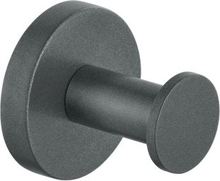 Sanco Gaea Single Bathroom Hook With Screws Silver
