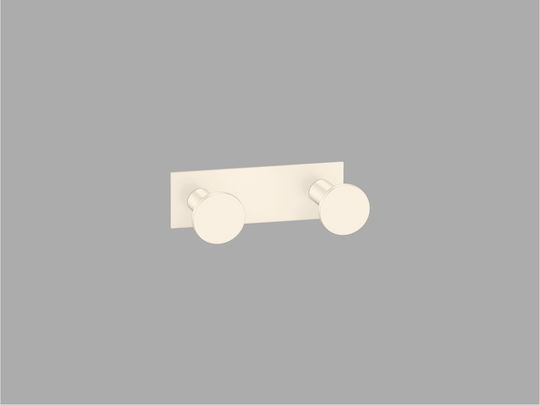 Sanco Bath 00682-A03 Double Bathroom Hook With Screws Silver