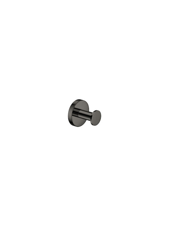 Sanco Gaea Single Bathroom Hook With Screws Silver