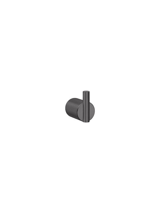 Sanco Lithos Single Bathroom Hook With Screws Brown