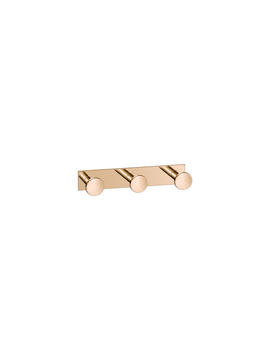 Sanco Bath 00683-M25 Cârlig Triplu Suport Prosoape Montat Pe Perete Cu Șuruburi Bronz