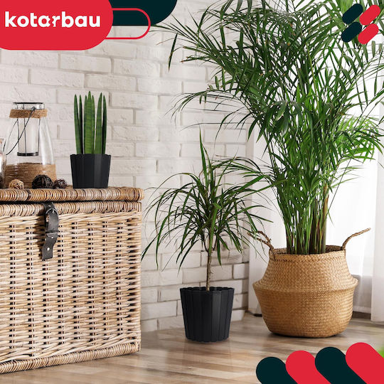 Kotarbau Σετ 6 Γλάστρες Πλαστικές Anthracite Kotarbau Σετ 6 Γλάστρες Πλαστικές Anthracite