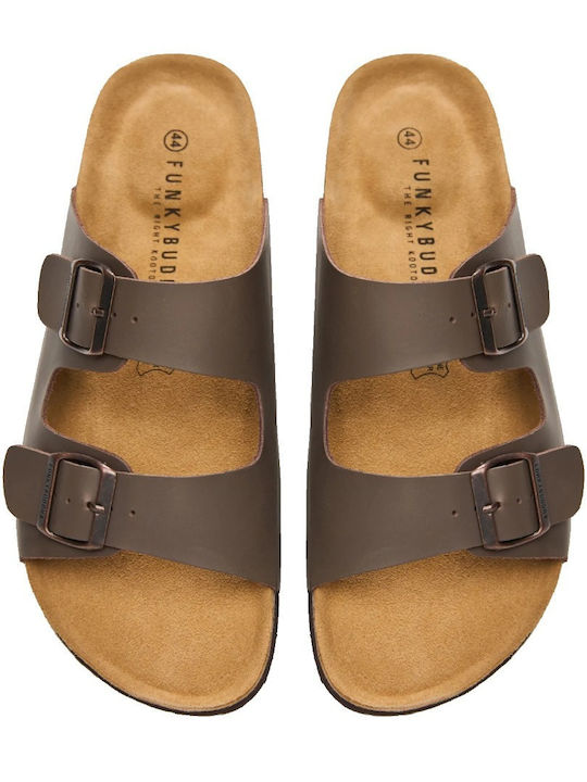 Leather Men's Sandals in Brown Colour
