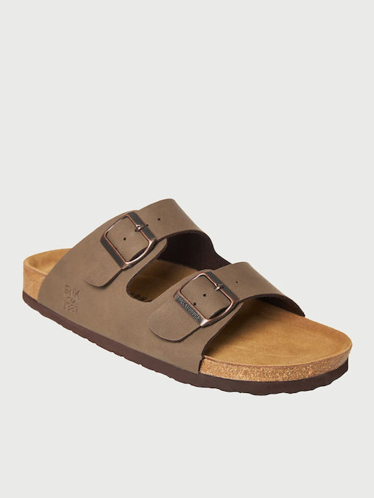 Leather Men's Sandals in Brown Colour