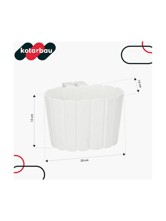 Kotarbau Γλάστρα Πλαστική Rustic White