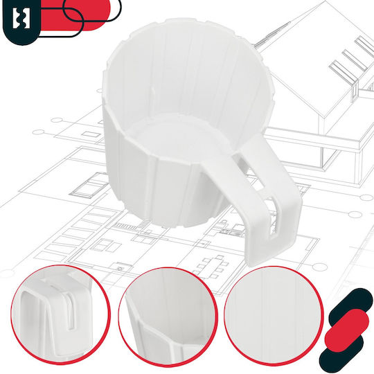 Kotarbau Set of 4 Rustic White Plastic Flower Pots