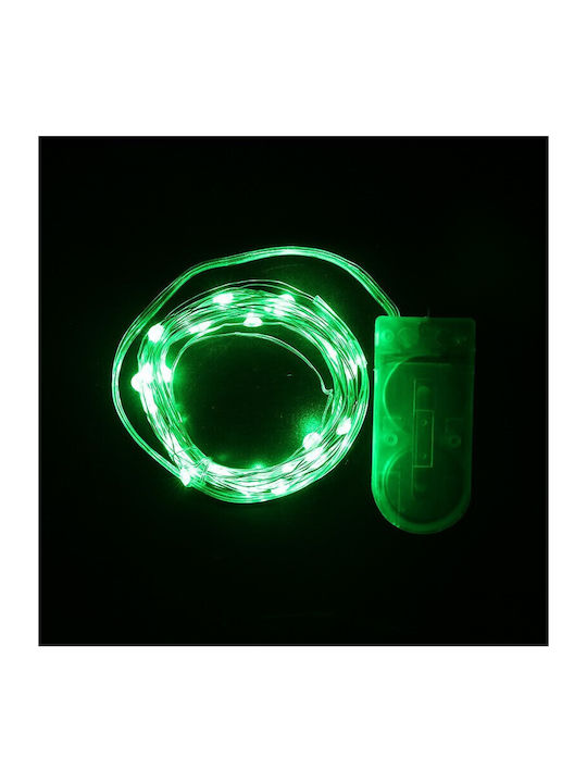 30 Λαμπάκια LED 3μ. Πράσινα Μπαταρίας σε Σειρά