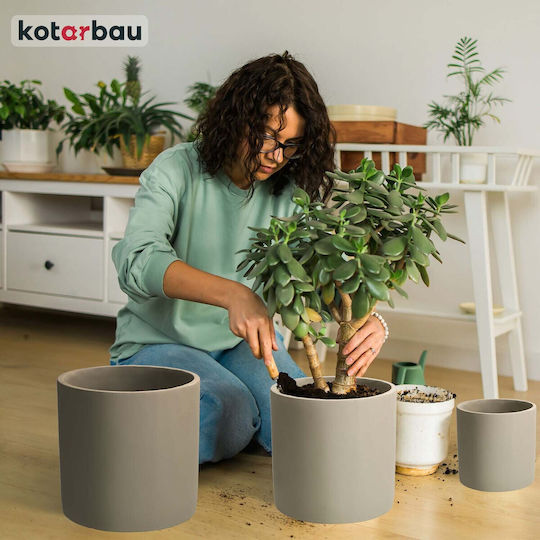 Kotarbau Σετ 2 Γλάστρες Πήλινες Concrete
