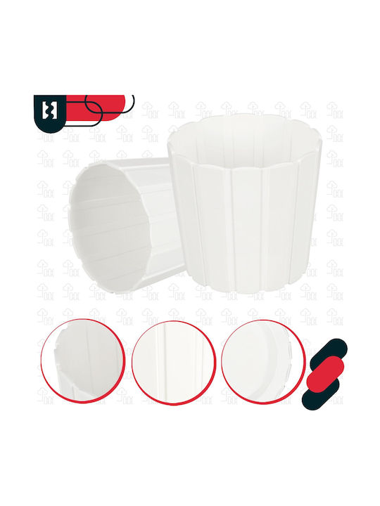 Kotarbau Set of 6 Plastic White Flower Pots