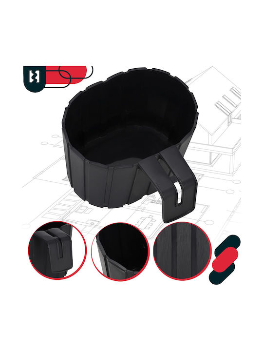 Kotarbau Σετ 4 Γλάστρες Πλαστικές Anthracite