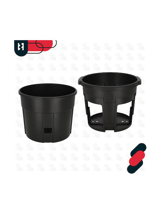 Kotarbau Σετ 4 Γλάστρες Πλαστικές Black Kotarbau Σετ 4 Γλάστρες Πλαστικές Black