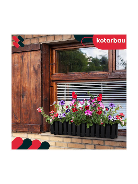 Kotarbau Γλάστρα Ξύλινη Anthracite 60εκ.