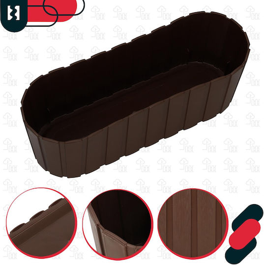 Kotarbau Set 6 Planter Box-uri Din Lemn Maro