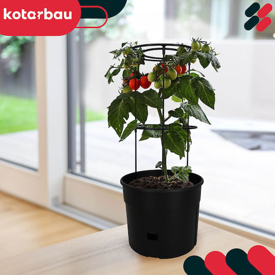 Kotarbau Σετ 4 Γλάστρες Πλαστικές Black Kotarbau Σετ 4 Γλάστρες Πλαστικές Black