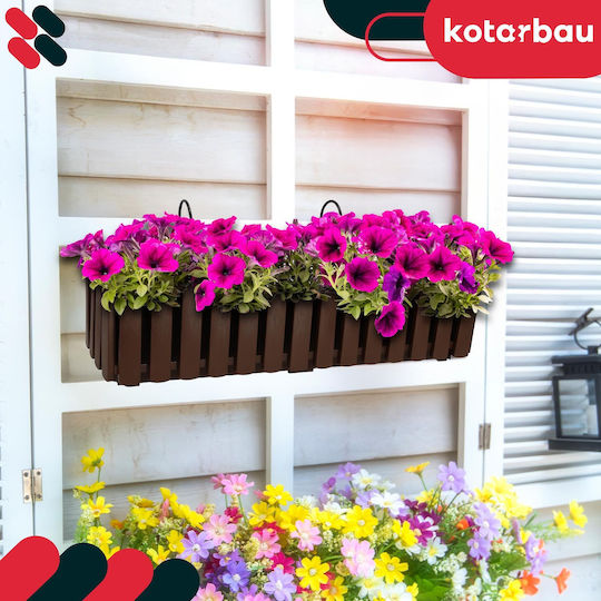 Kotarbau Set 2 Hölzerne Blumenkästen Braun