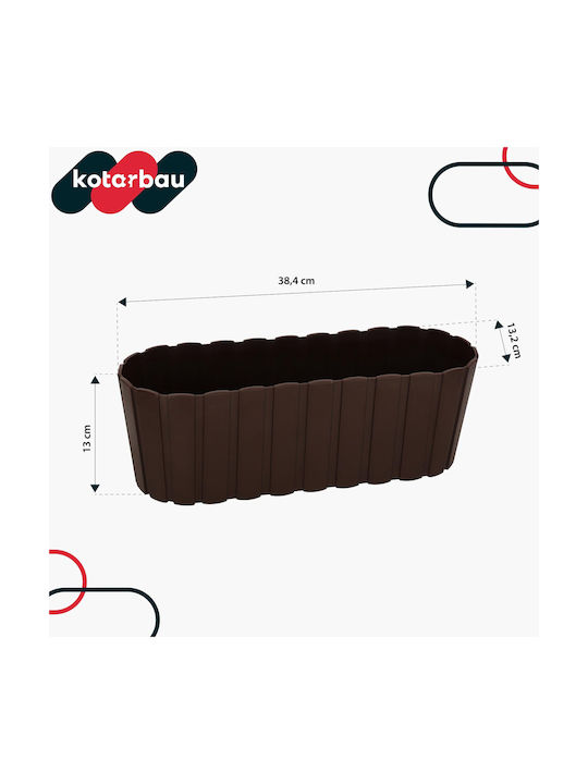 Kotarbau Ζαρντινιέρα Ξύλινη Brown 40εκ.