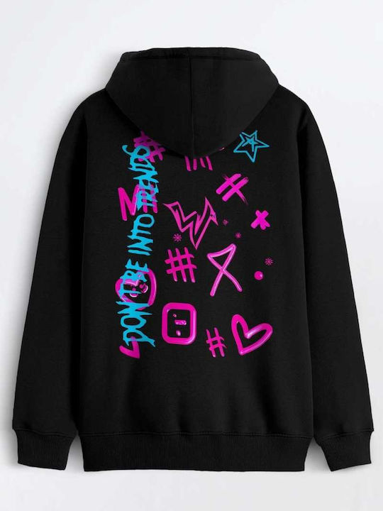 Sweatshirt with Hood Black H0230M