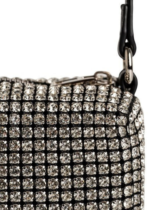 Fabric Women's Shoulder Bag Silver
