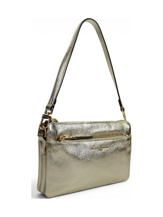 Leather Women's Shoulder Bag Gold