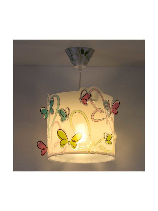 Ango Butterfly Einfaches Licht Kinderzimmer-Deckenleuchte Krempe aus Kunststoff 15W mit E27 Lampensockel Weiß 16,5cm
