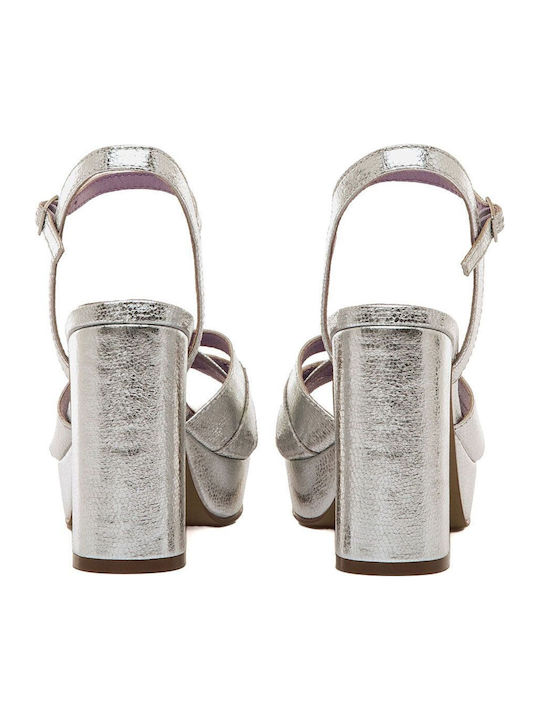 Damen Sandalen Silber