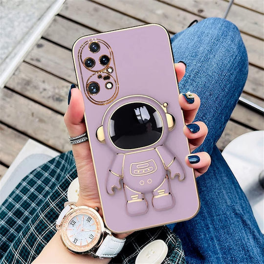 Husă Telefon 2în1 Flippy Compatibil Huawei P60 Pro Husă TPU Inclusă Stand Tip Astronaut Protecție Cameră Violetă