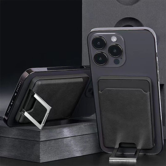 Flippy 3 În 1 Accesoriu Telefon Încărcător Wireless Magsafe Wallet Stand Negru