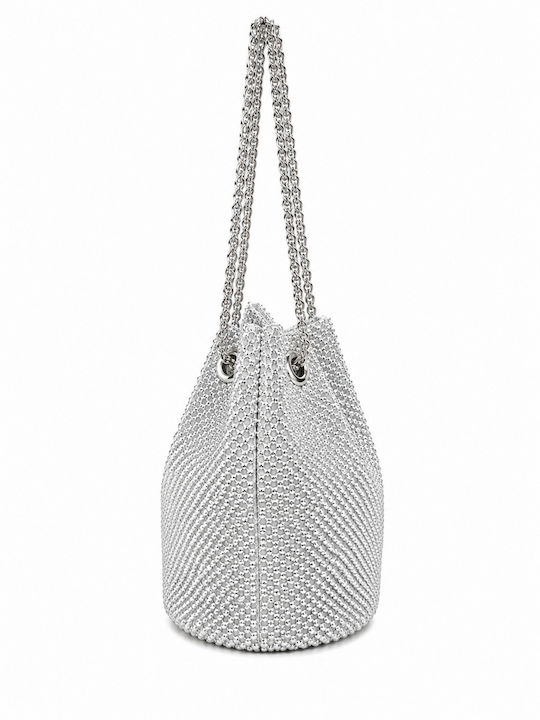 Damentasche Schulter Silber