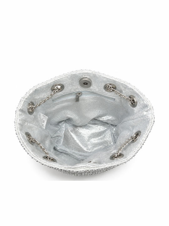 Damentasche Schulter Silber