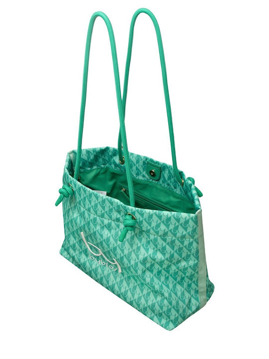 Fabric Women's Shoulder Bag Green