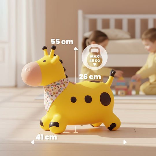 Sun Baby Hopa Hopa Giraffe with Bandana & Pump Galben 57cm.