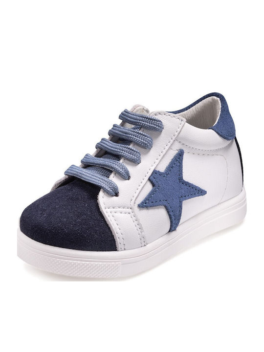 Gorgino Βαπτιστικά Δερμάτινα Sneakers Μπλε