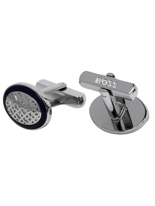Boss Cufflinks Made of Steel in Black Colour