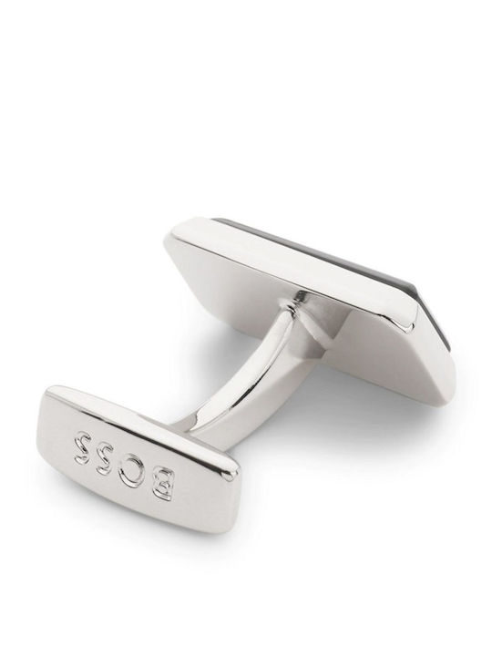 Boss Cufflinks Made of Steel in Black Colour