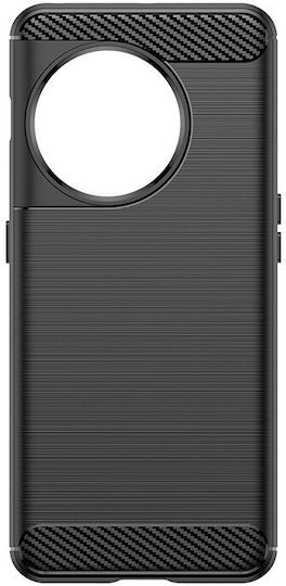 Husă Protectoare OnePlus 11 Flippy Moale TPU Silicon Textură Periată Șoc Rezistent Element Carbon Negru