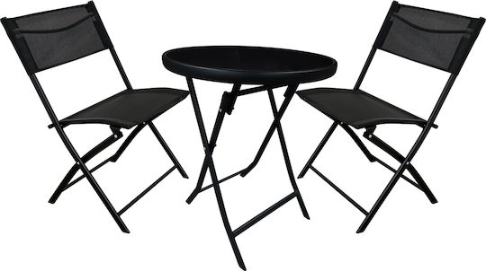 Set Sala De Mese 3 Piese Negru Set Sala De Mese 3 Piese Negru
